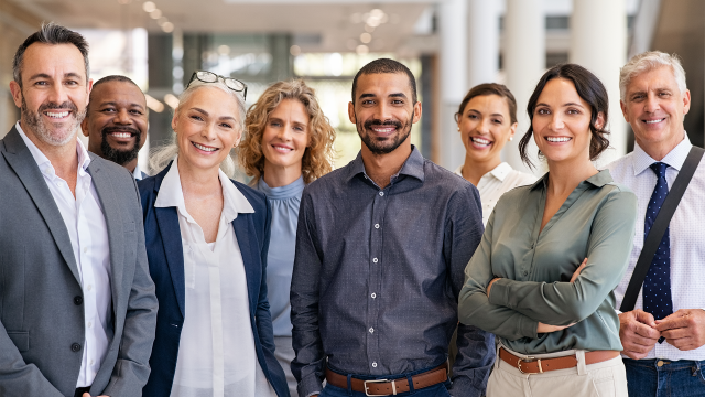 Group of people smiling